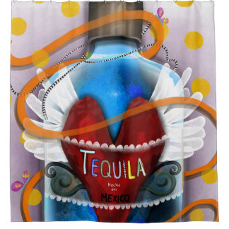 Tequila hecho en mexico duschvorhang