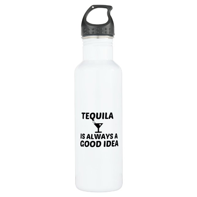 TEQUILA IST IMMER EINE GUTE IDEE EDELSTAHLFLASCHE (Vorderseite)