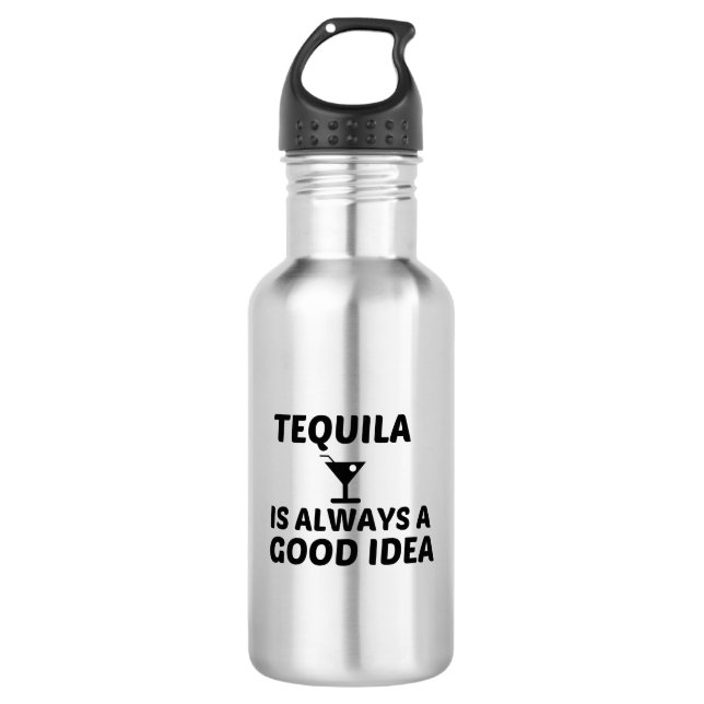 TEQUILA IST IMMER EINE GUTE IDEE EDELSTAHLFLASCHE (Vorderseite)