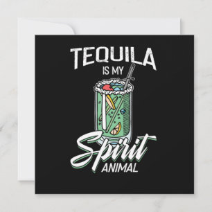 Tequila ist mein spirituelles Tier Lustiges Tequil Einladung