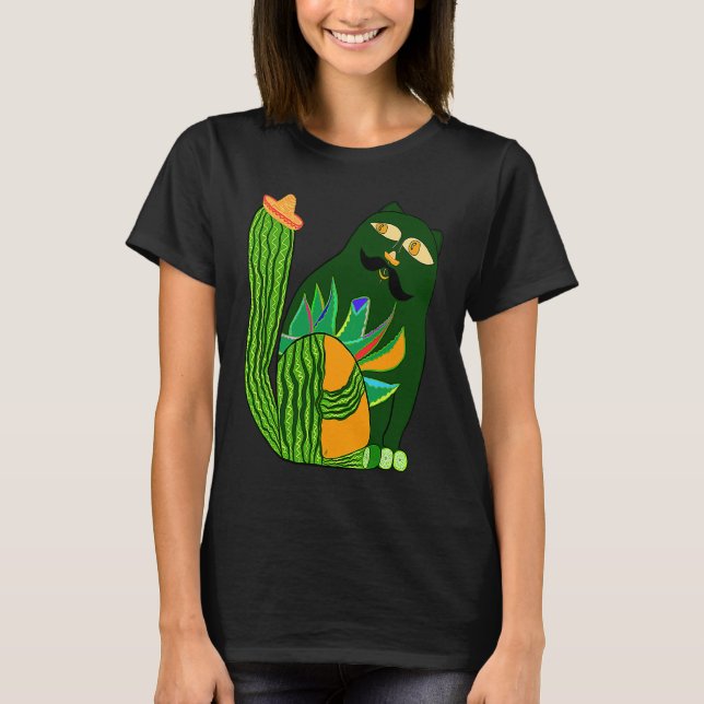 Tequila-Katze T-Shirt (Vorderseite)