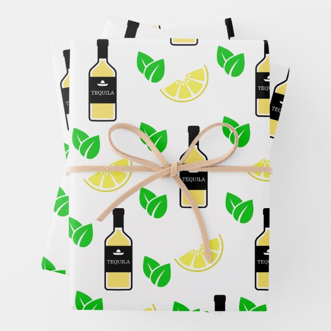 Tequila & Lemon Geschenkpapier Set (Beispiel)