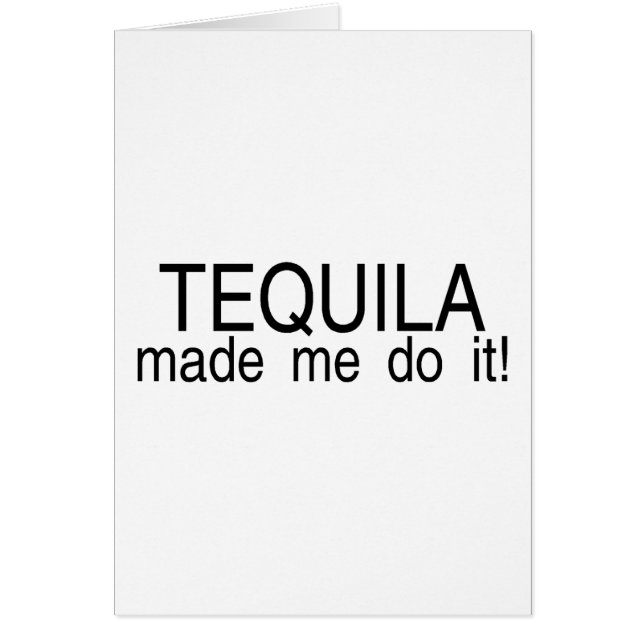 Tequila ließ mich es tun (Vorne)