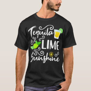 Tequila Lime und Sonnenschein Lustiger Sommer Stra T-Shirt