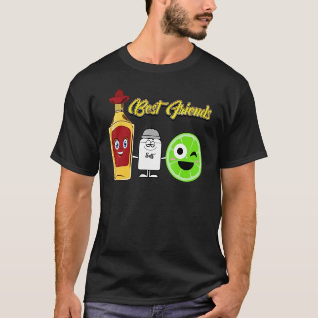 Tequila Limon Salt Bester mexikanischer Friend Dri T-Shirt (Vorderseite)