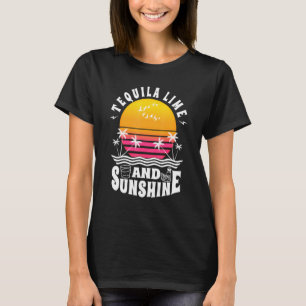 Tequila Limon und Sunshine Retro Sunset Summer Dri T-Shirt