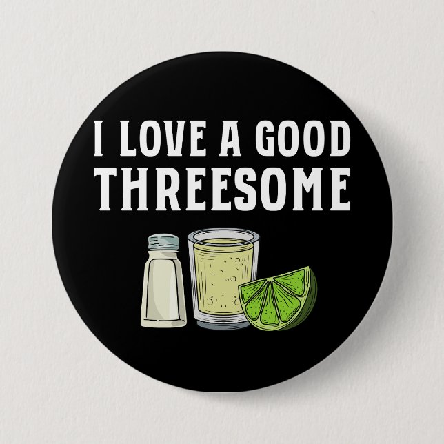 Tequila Limoner und salziger Barkeeper Button (Vorderseite)