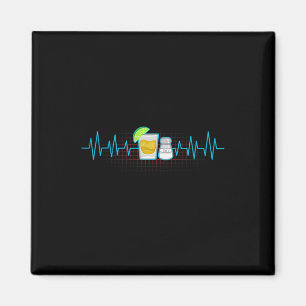 Tequila Limones Salz Herzschlag Funny Cinco De May Magnet