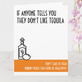 Tequila Lover's Large Orange Birthday Card Karte