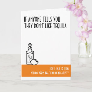 Tequila Lover's Standard Orange Birthday Karte