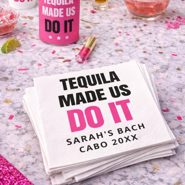 Tequila Made Us Do It | Bride Squad Drinking Serviette (Von Creator hochgeladen)
