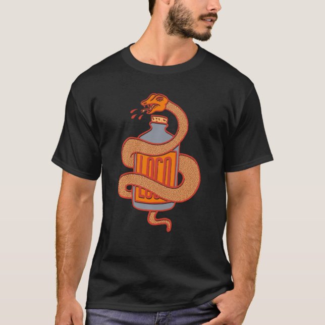 Tequila Mezcal Snake Worm Dia de Los Muertos Day O T-Shirt (Vorderseite)