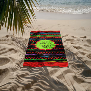 Tequila O'Clock Personalisiert Event Beach Handtuc Strandtuch