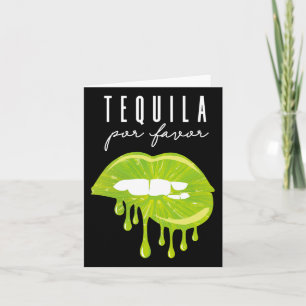 Tequila Por Bevorzugung Limone Lippen Erwachsene t Karte