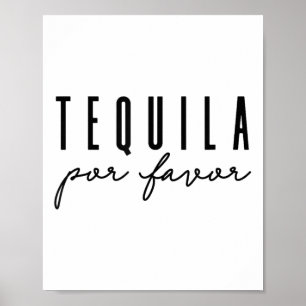 Tequila Por Favor Party Erwachsener trinken Cinco Poster