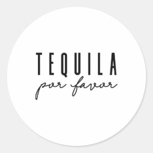 Tequila Por Favor Party Erwachsener trinken Cinco Runder Aufkleber