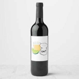 Tequila-Schuss Weinetikett