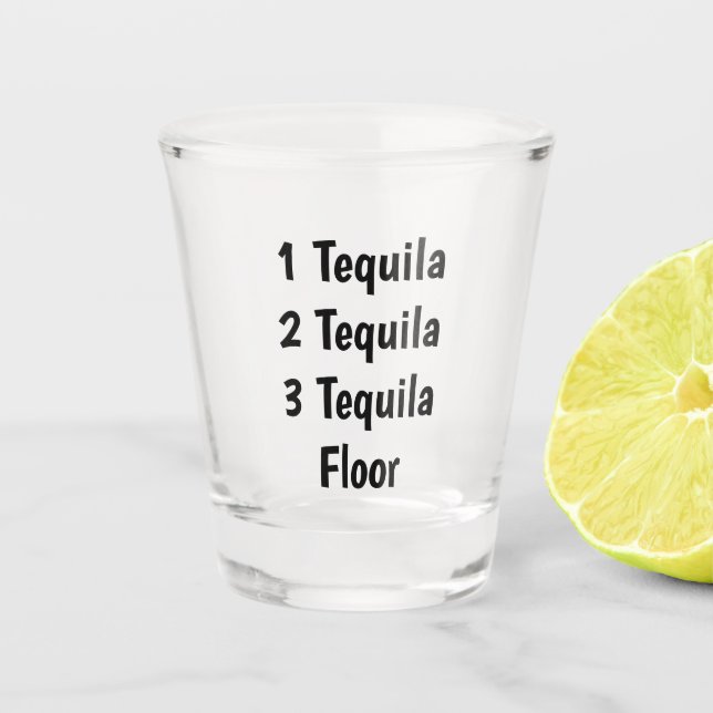Tequila Shot Glass, Vaso de Chupito de Tequila Schnapsglas (Vorderseite)