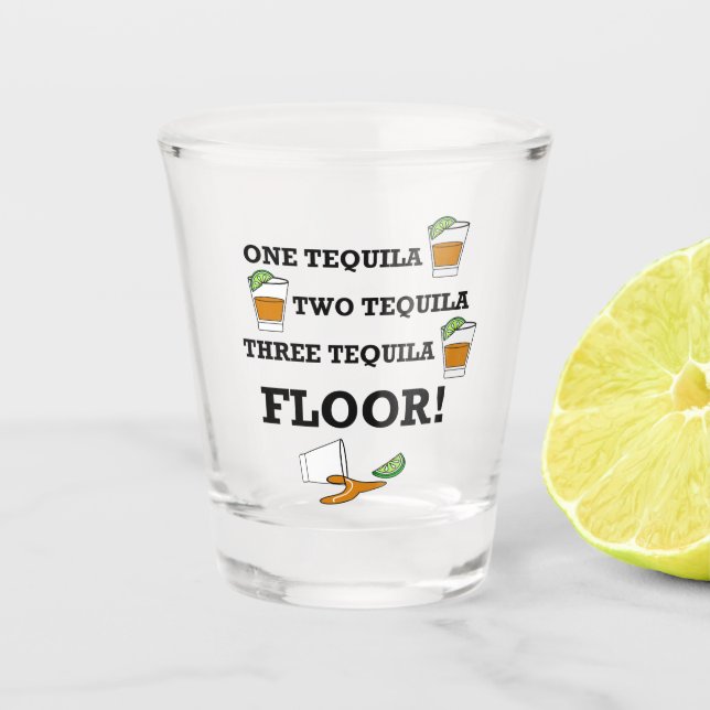 Tequila-Shotglas mit Limonem Bar-Glasfaserkabel Schnapsglas (Vorderseite)