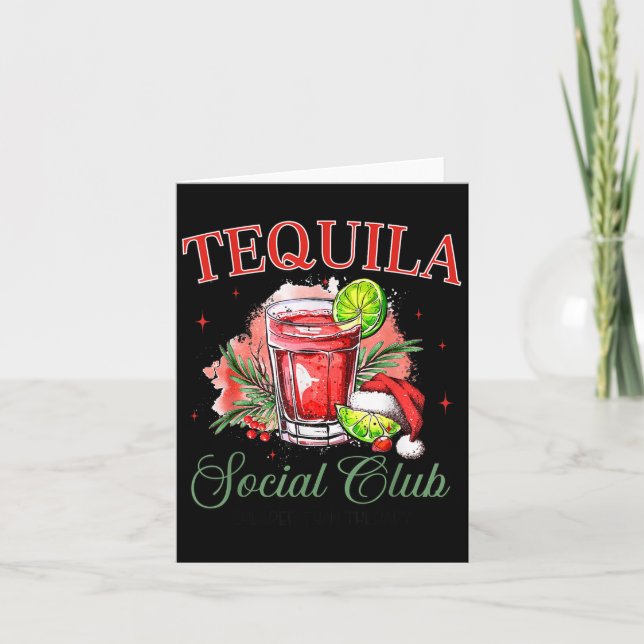 Tequila Social Club Tequila Tail Club Drinking Chr Karte (Vorderseite)