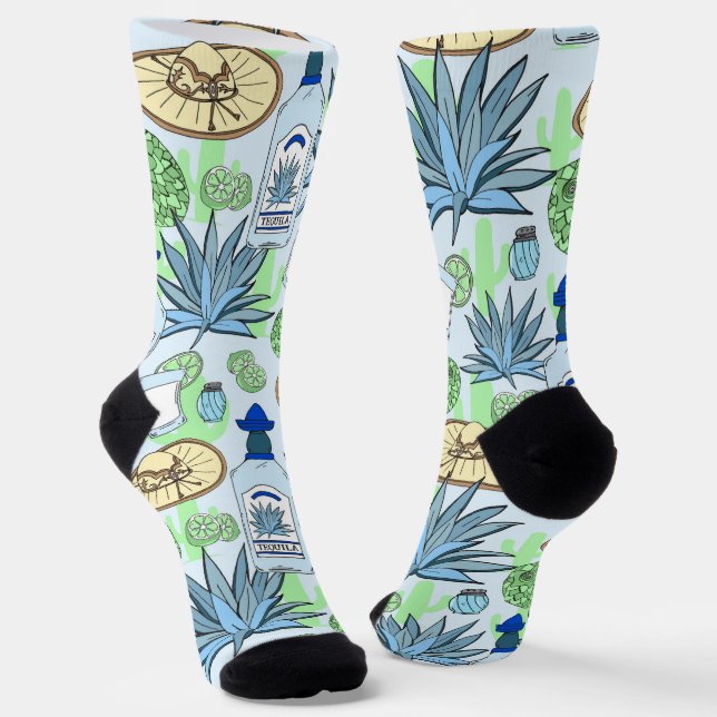Tequila Sombreros und Cacti Gemustert Socken (Gewinkelt)