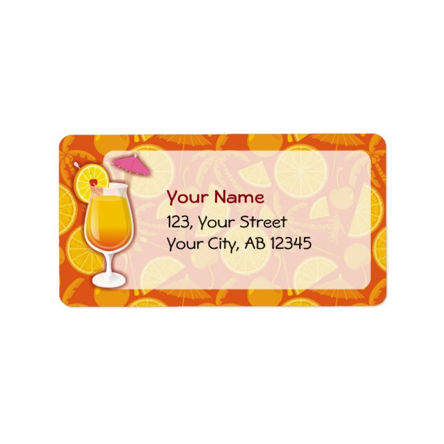 Tequila-Sonnenaufgang Adressaufkleber (Vorne)