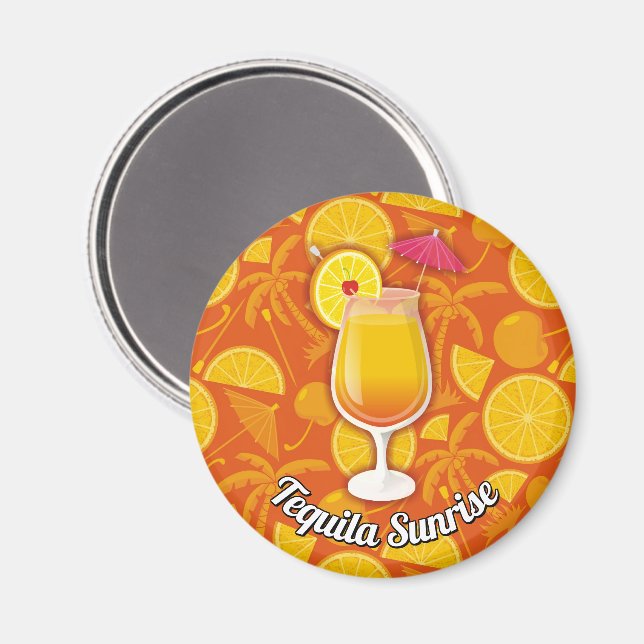 Tequila-Sonnenaufgang Magnet (Vorderseite/Rückseite)