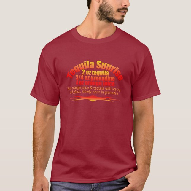 Tequila-Sonnenaufgang-Shirt - wählen Sie Art u. T-Shirt (Vorderseite)