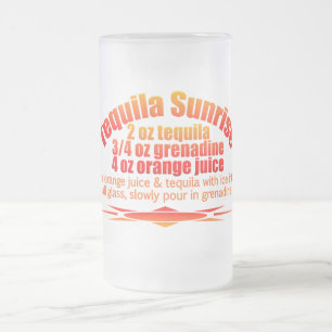 Tequila-Sonnenaufgang-Tasse - wählen Sie Art u. Mattglas Bierglas