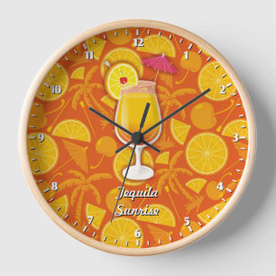 Tequila-Sonnenaufgang Wanduhr