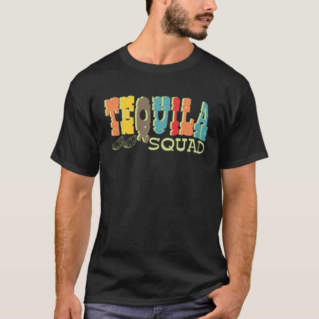Tequila Squad  Cinco De Mayo For Men Women Retro T-Shirt (Vorderseite)