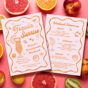 Tequila Sunrise Bachelorette Einladung