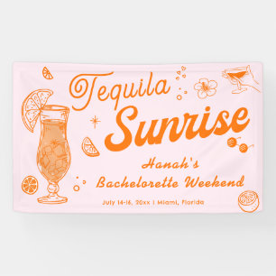 Tequila Sunrise Bachelorette Willkommen Banner