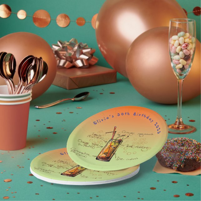 Tequila Sunrise Birthday Party Paper Teller (Multi)