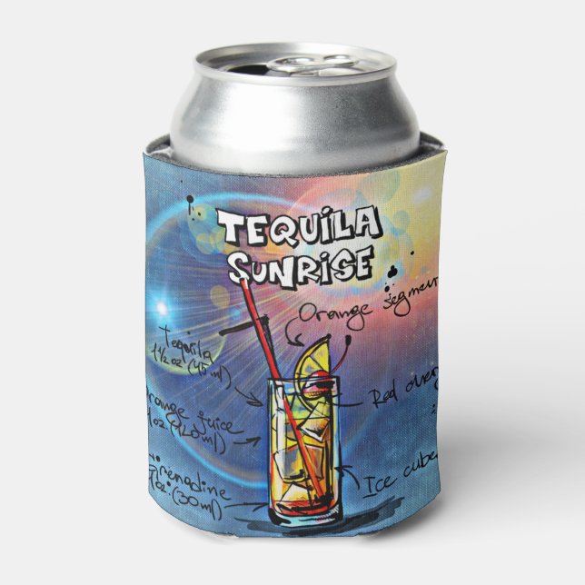 Tequila Sunrise Cocktail (#7/12 Drink Recipe Set) Dosenkühler (Kanne Vorderseite)