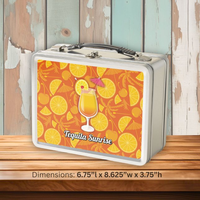 Tequila Sunrise Cocktail Metall Brotdose (Von Creator hochgeladen)