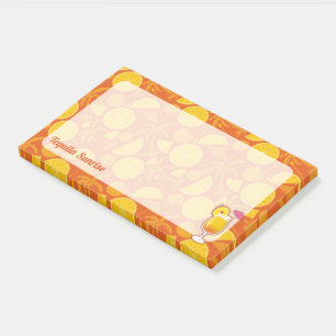 Tequila Sunrise Cocktail Post-it Klebezettel