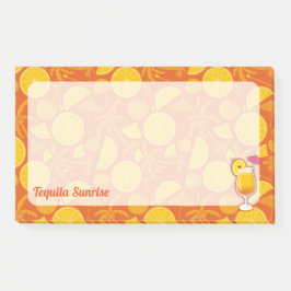 Tequila Sunrise Cocktail Post-it Klebezettel