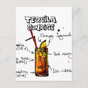 Tequila Sunrise Cocktail Rezept Postkarte