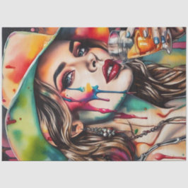 Tequila Sunrise Cocktail Süsse Dekoupage Seidenpapier