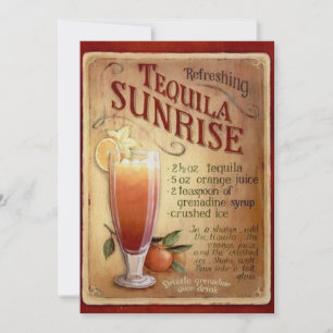 Tequila Sunrise Cocktailparty-Einladung Einladung