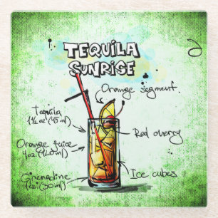 Tequila Sunrise Drink Rezept Glasuntersetzer