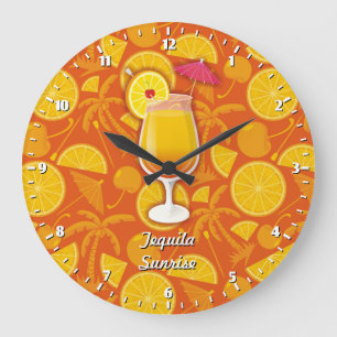 Tequila Sunrise Große Wanduhr