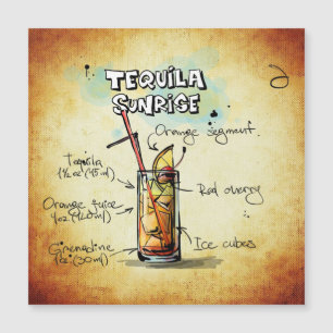 Tequila Sunrise Magnetkarte