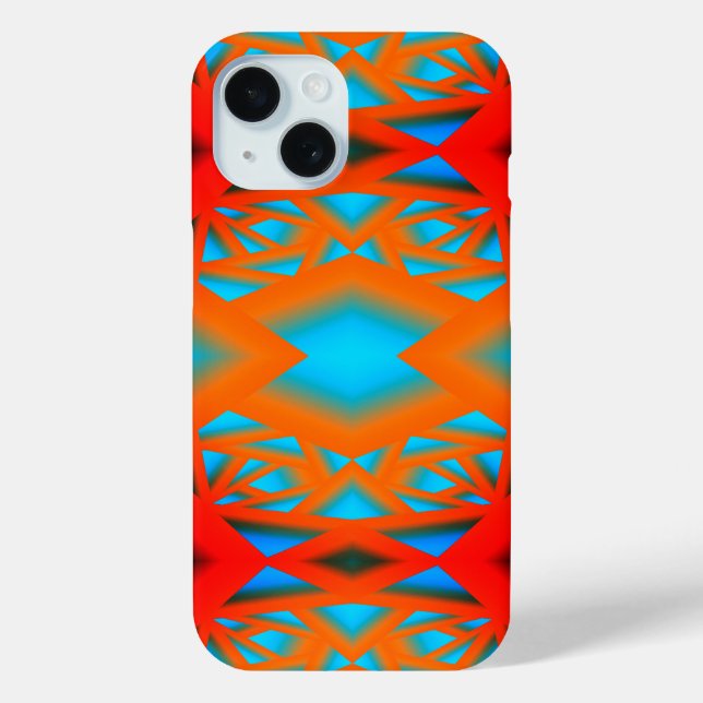 Tequila Sunrise Ombre Geometric Abstrakt Art Case-Mate iPhone Hülle (Rückseite)
