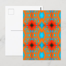 Tequila Sunrise Ombre Geometric Abstrakt Art Postkarte