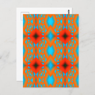 Tequila Sunrise Ombre Geometric Abstrakt Art Postkarte