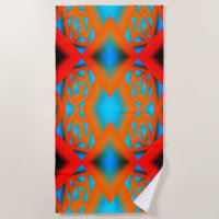 Tequila Sunrise Ombre Geometric Abstrakt Art