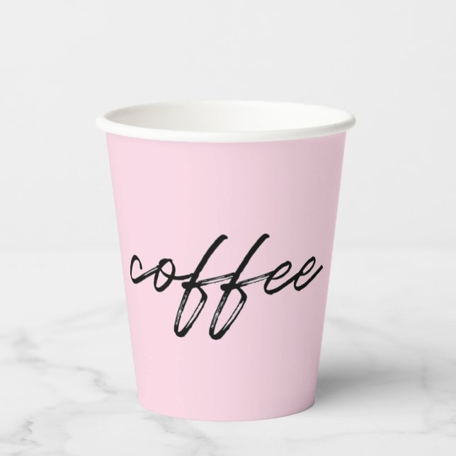 Tequila Sunrise Pink Disposable Kaffee Cups Pappbecher (Vorderseite)