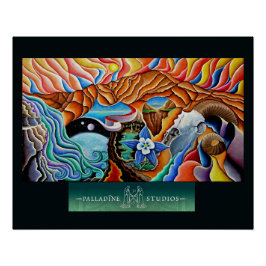 'Tequila Sunset'-Glossy-Poster Poster